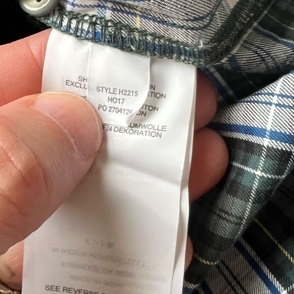 J Crew Embellished Button-Up Shirt in Forest Tartan Glen Plaid Size Small NWOT - Picture 8 of 8